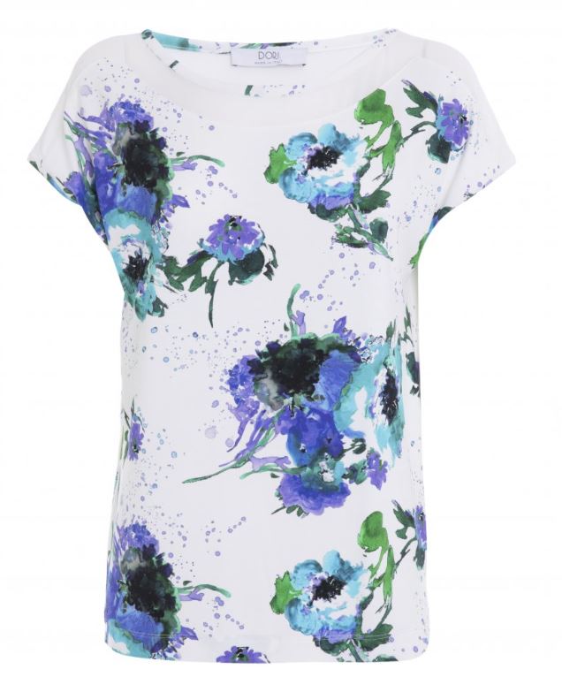 DORI tričko s květinovým vzorem