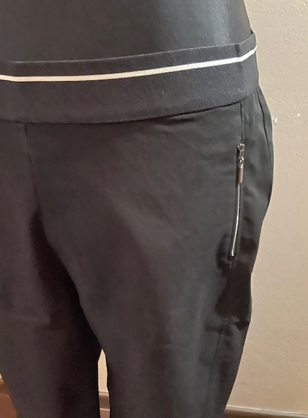 Via appia černé kalhoty se zipy