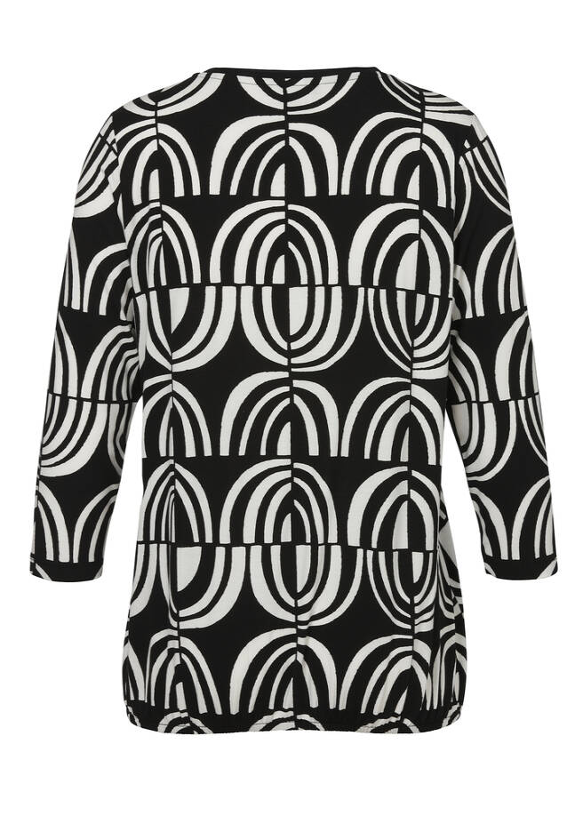 Via appia černo-krémové triko