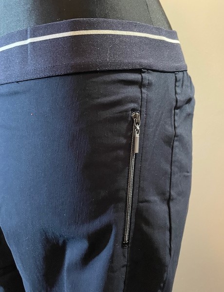 Via appia tmavě modré kalhoty se zipy