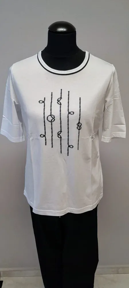 Navigazzione bílé triko s potiskem