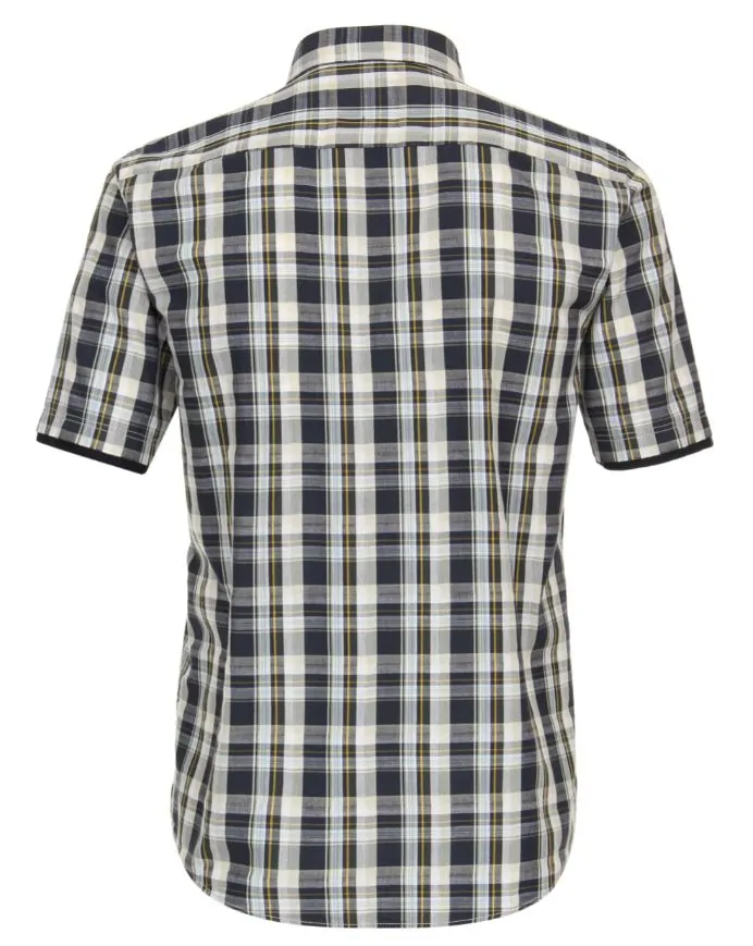 Casamoda pánská kostkovaná košile s krátkým rukávem