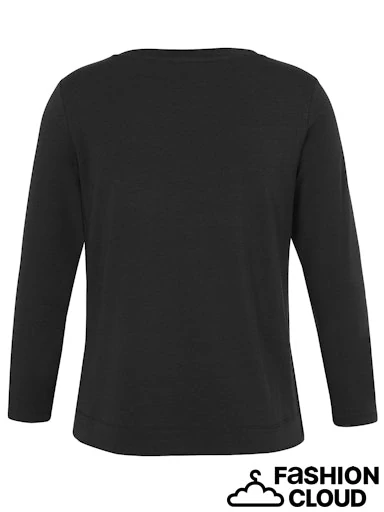 Via appia černé triko s dlouhým rukávem