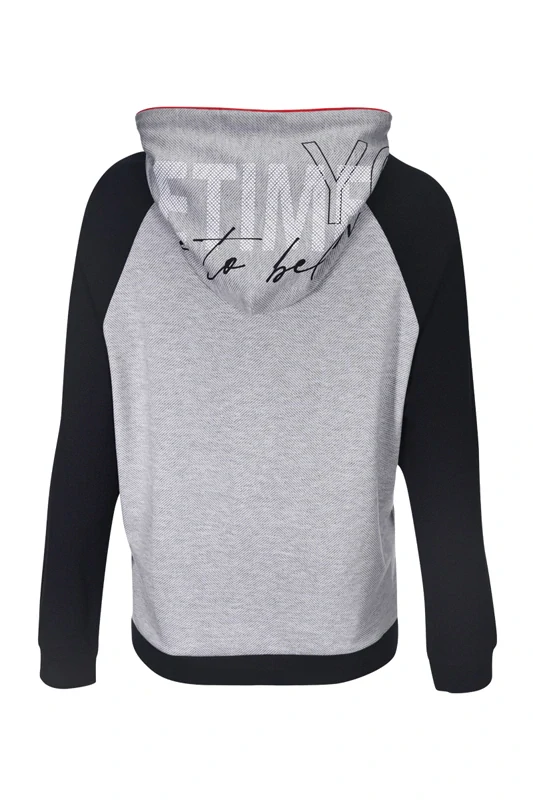 Kenny S šedo-černá mikina s kapucí