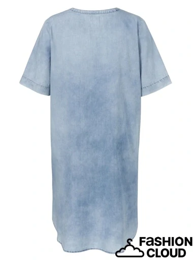 Via appia modré šaty jeans look