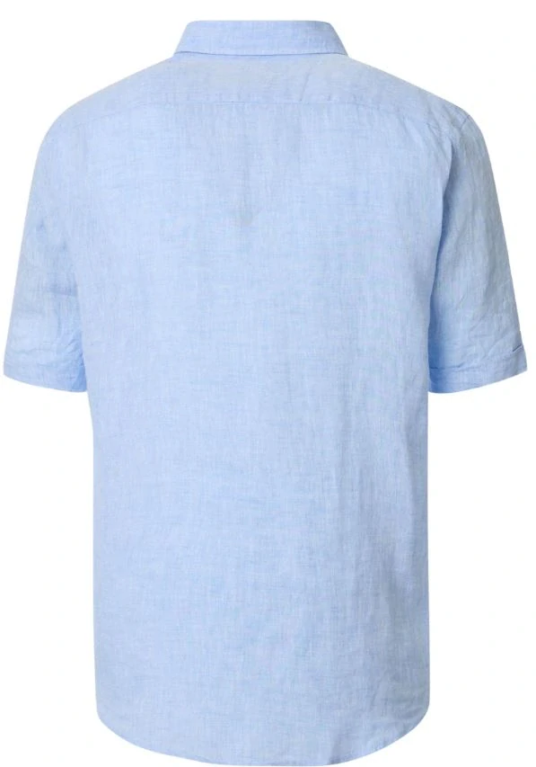 Casamoda lněná košile Casual short světle modrá