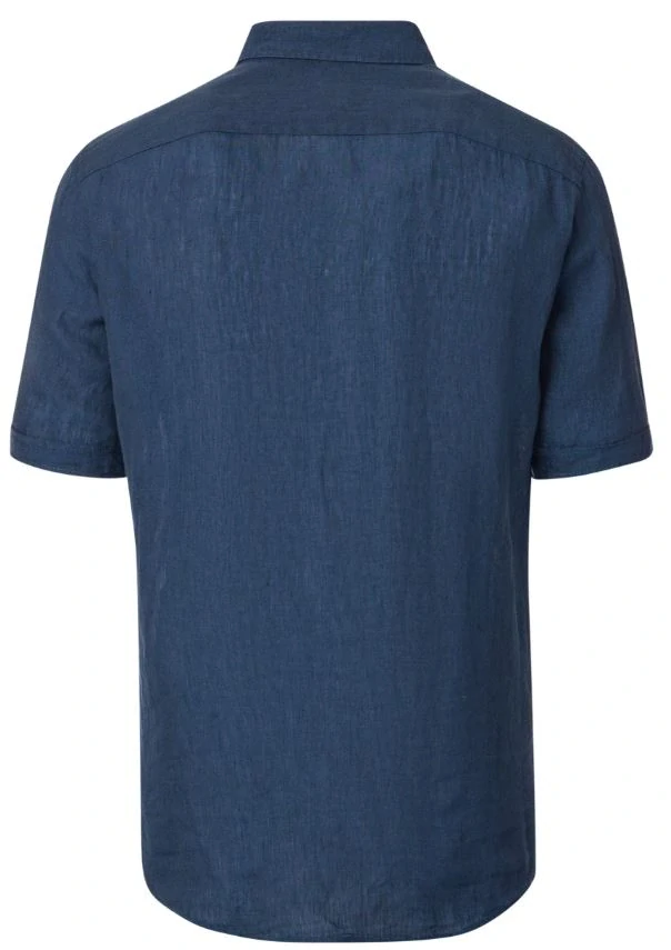 Casamoda lněná košile Casual short kobaltová