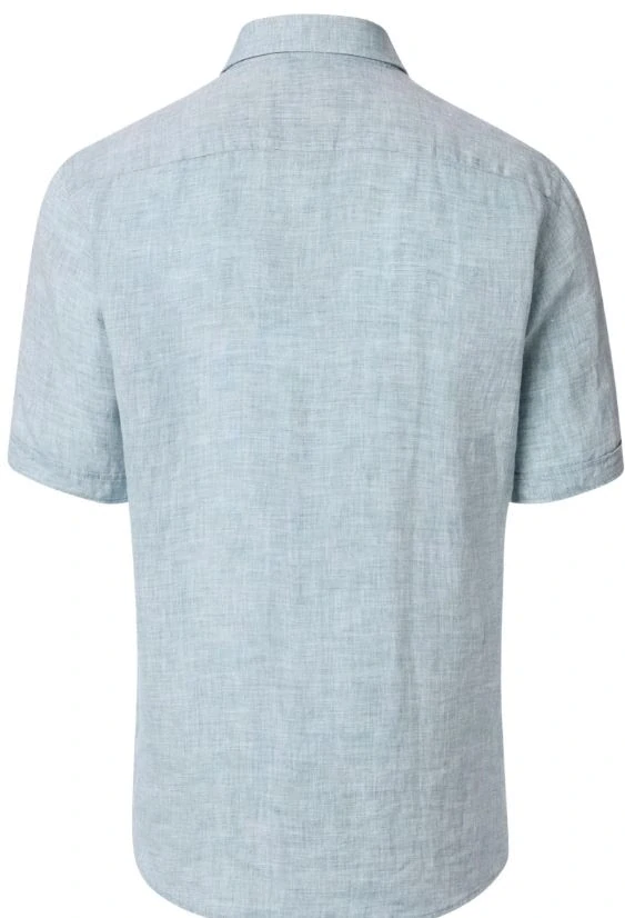 Casamoda lněná košile Casual short petrolejová