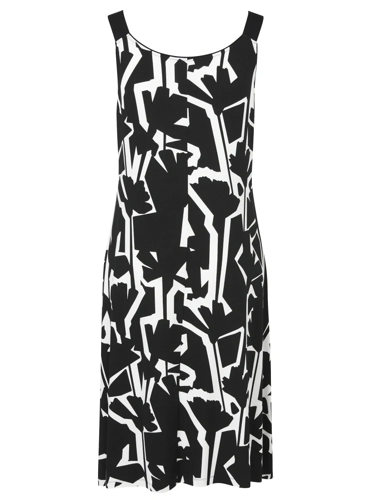 Via appia černo-bílé šaty na ramínka