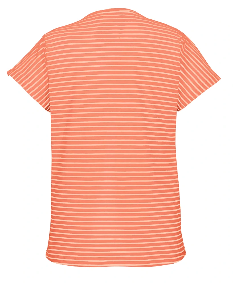 Killtec pruhované triko krátký rukáv light coral