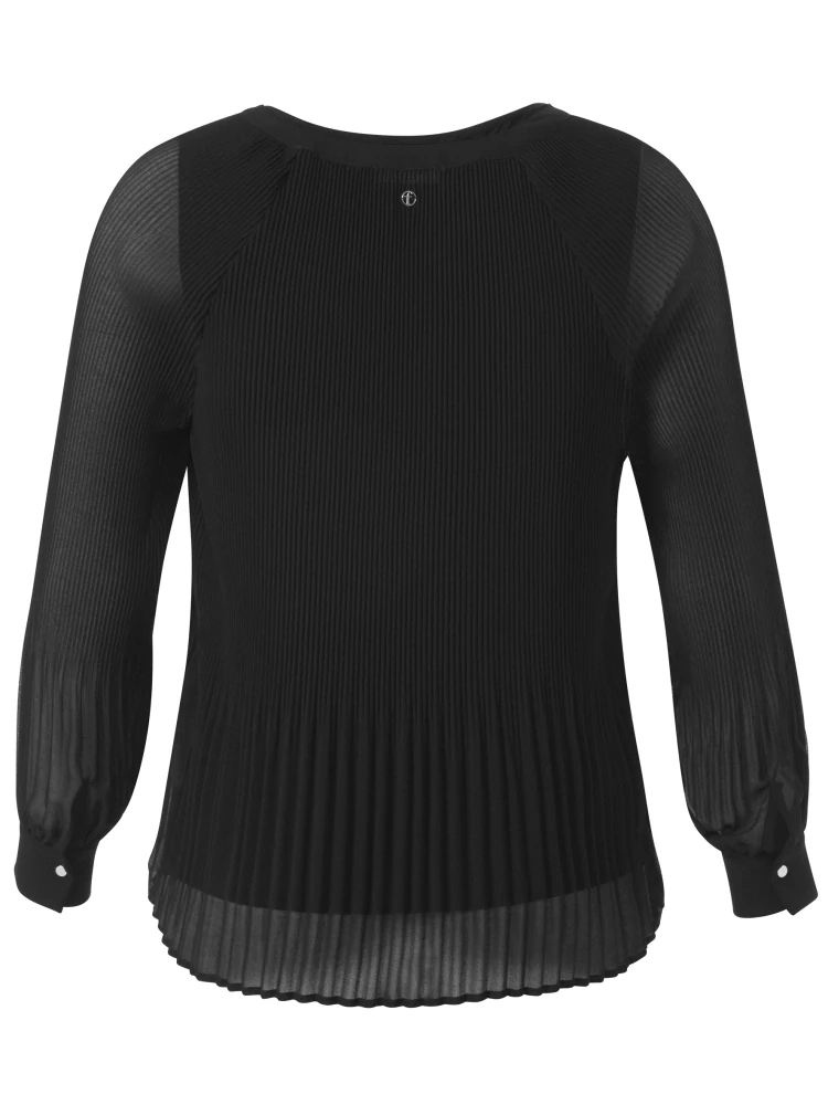 Via appia černá plisovaná halenka