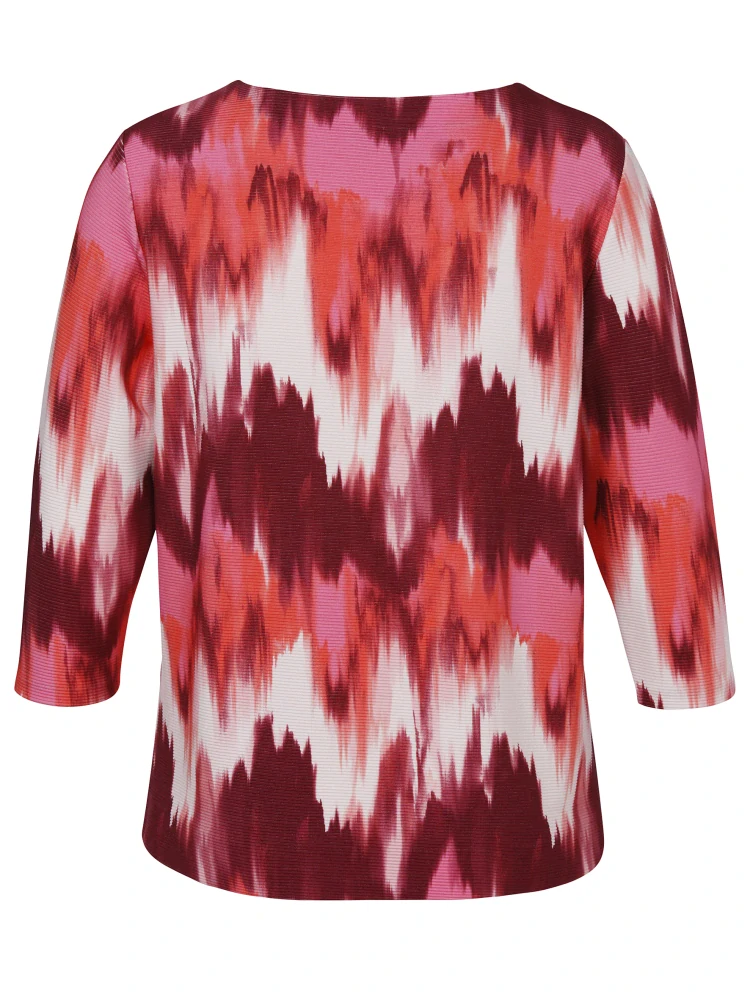 Via appia žíhané triko červené