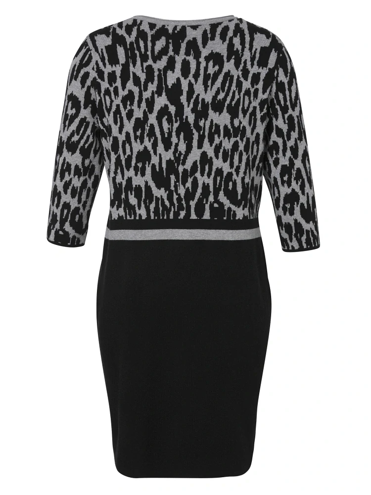 Via appia černé šaty se zvířecím motivem