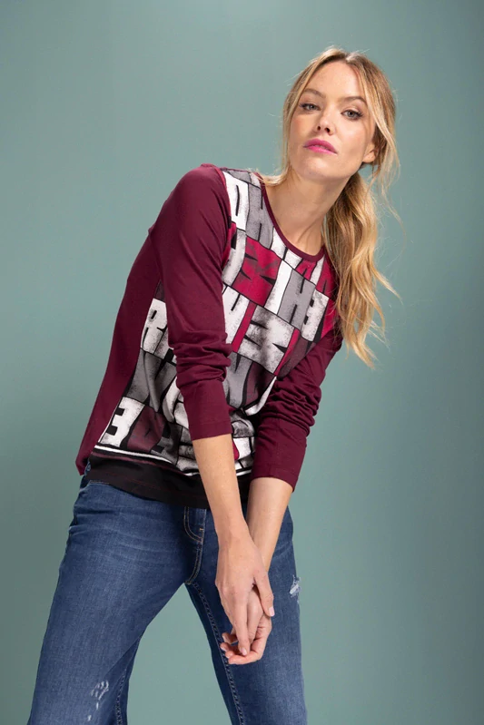 Kenny S merlot triko s potiskem