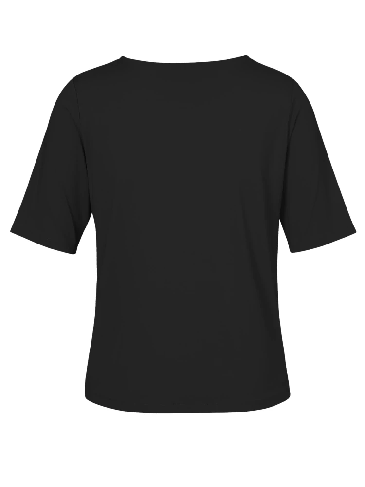 Via appia černé triko s krátkým rukávem