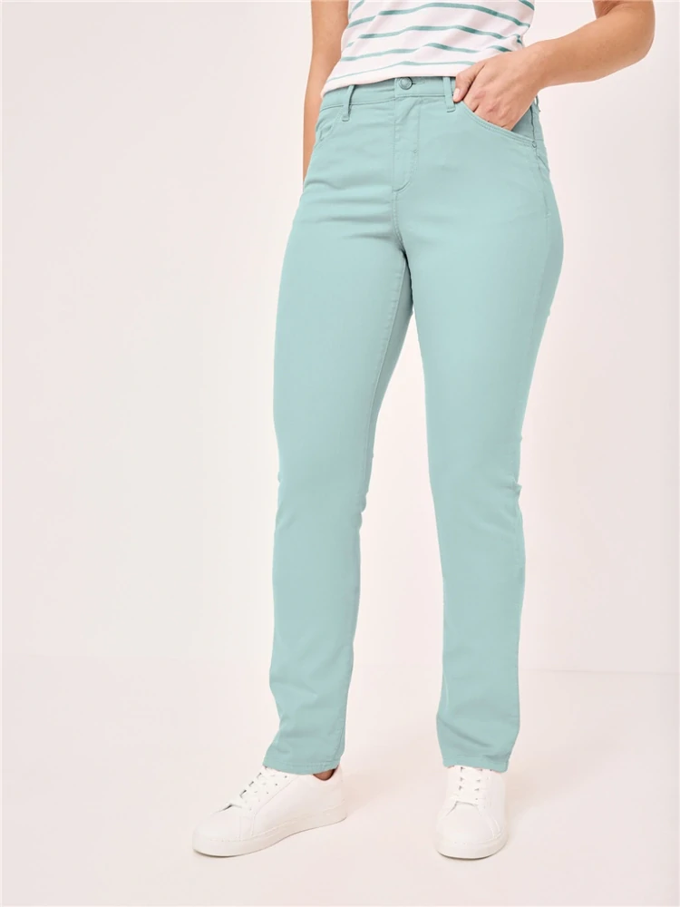 Paddocks dámské kalhoty jeans tyrkysové