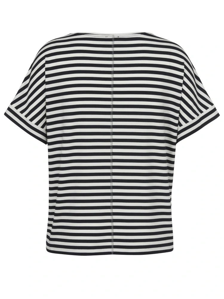 Via appia due modro-smetanové triko se spadlým rukávem