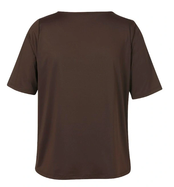 Via appia due hnědé triko se sponou