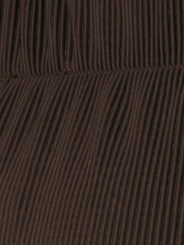 Via appia due hnědá plisovaná sukně