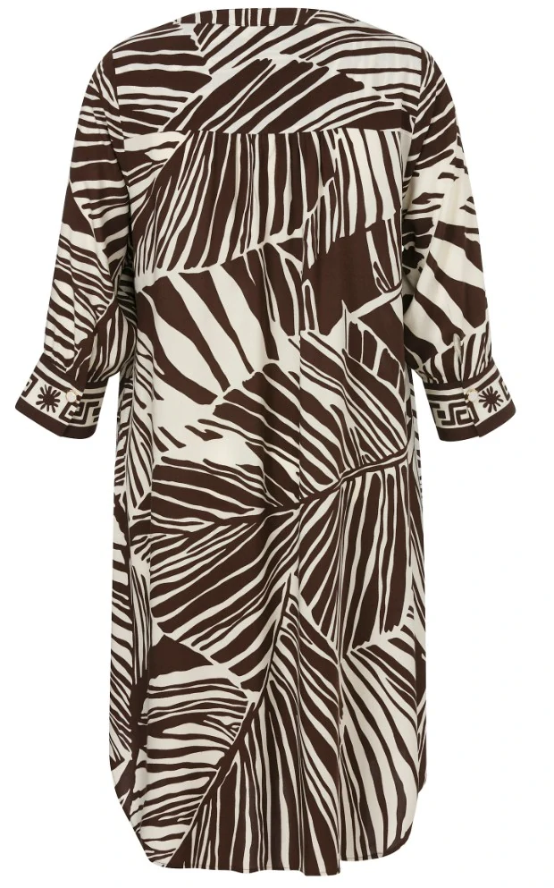 Via appia due hnědo-krémové košilové šaty