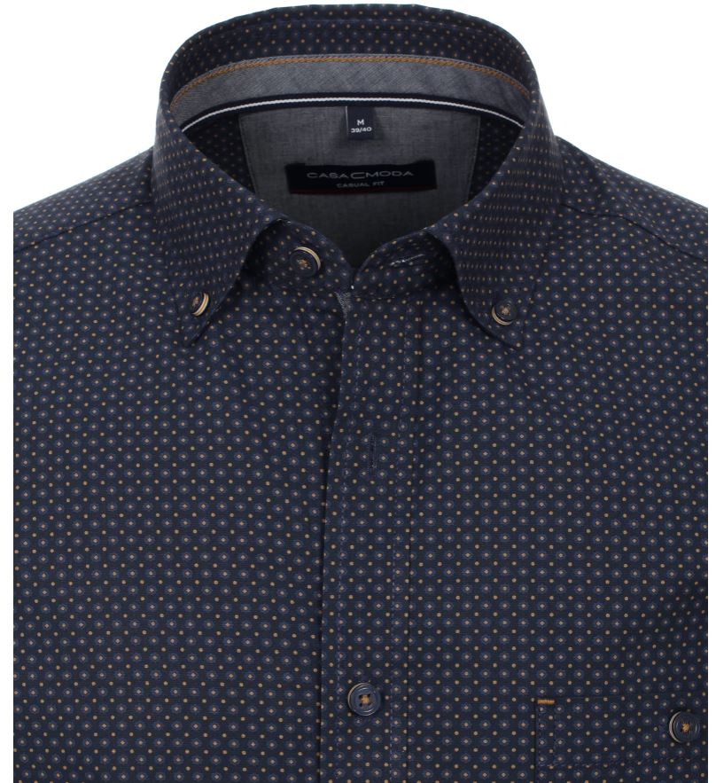 Casamoda tmavě modrá košile se vzorkem