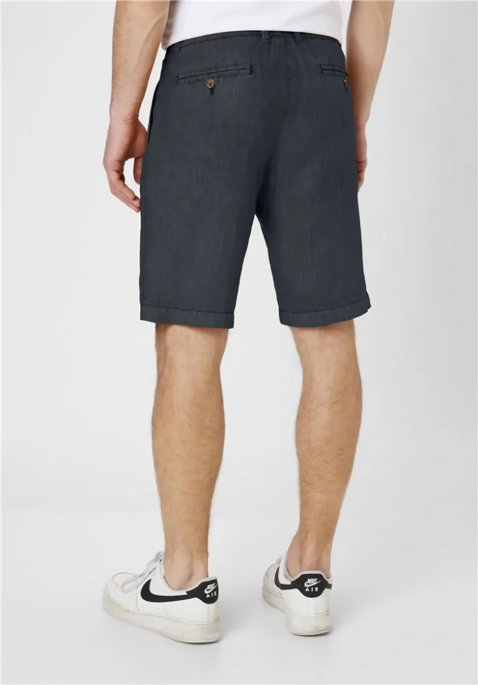 Pánské lněné šortky tmavě modré
