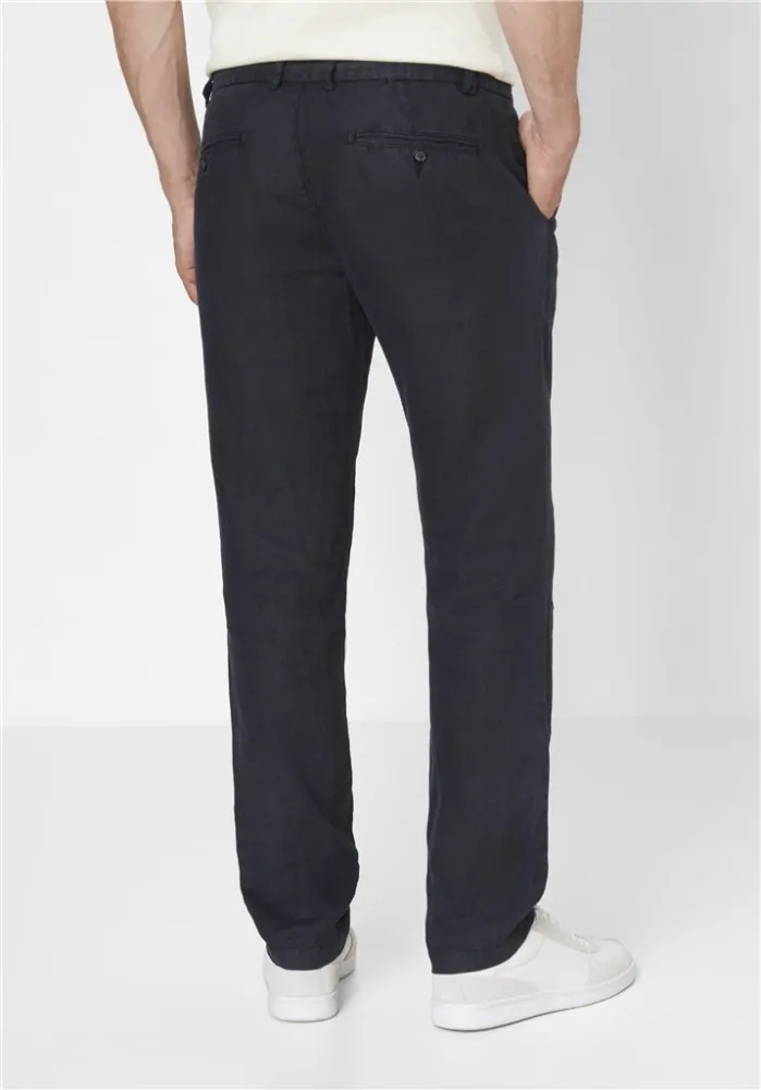 Pánské lněné kalhoty modré