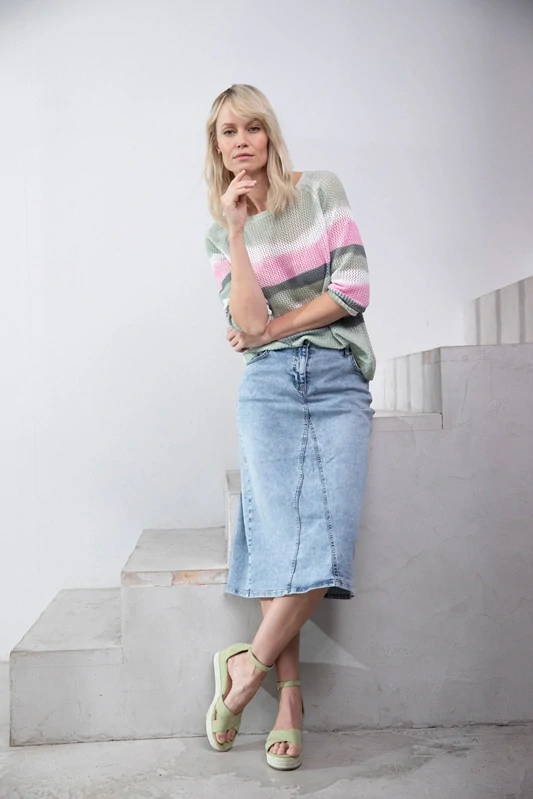 Kenny S delší jeans sukně