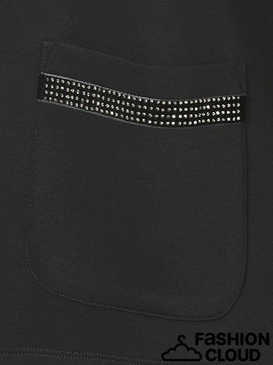 Via appia černá mikina s kapsičkou