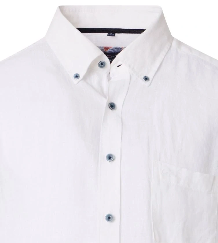 Casamoda lněná košile Casual short bílá