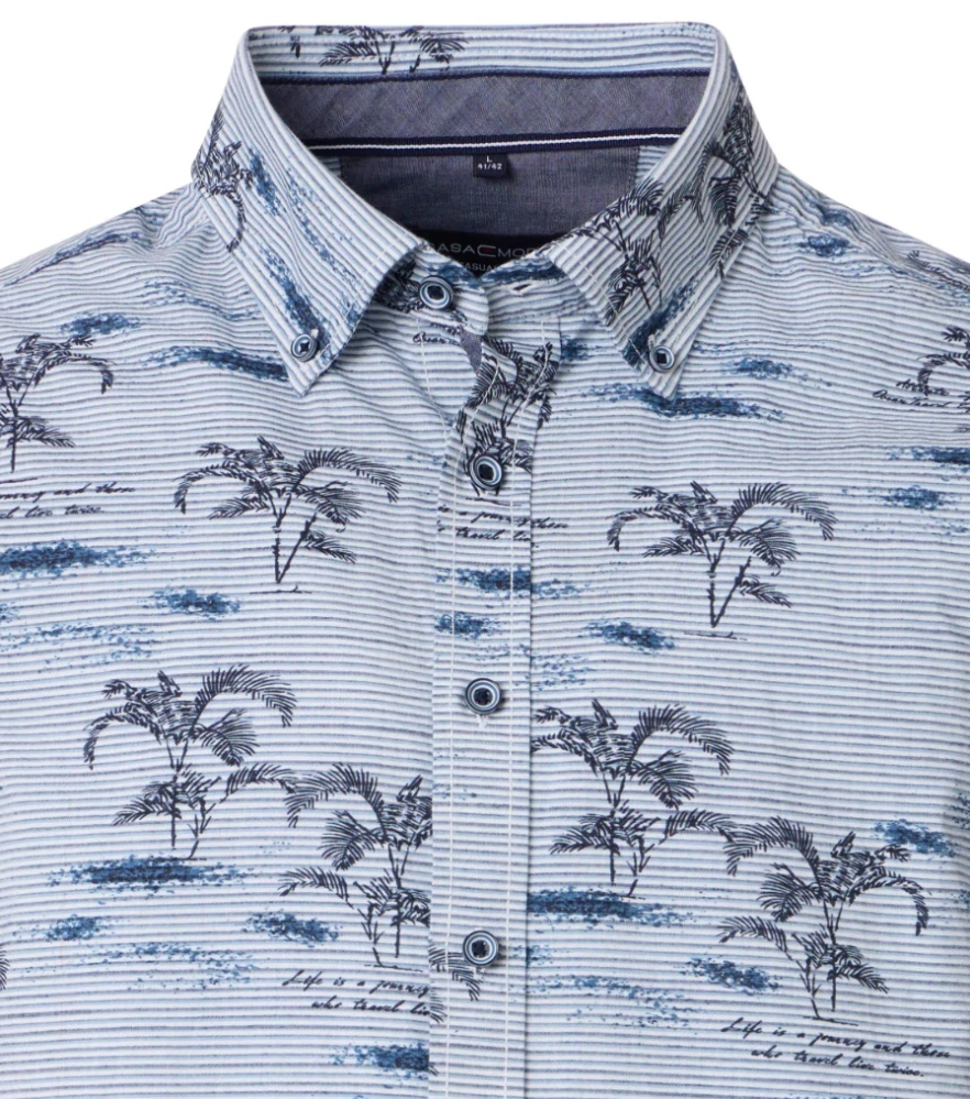 Casamoda košile s krátkým rukávem s potiskem až do vel. 7XL