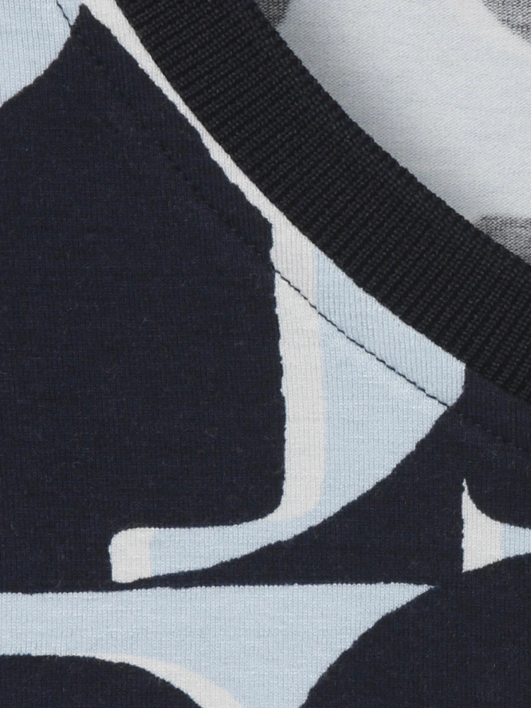 Via appia modré triko s písmeny