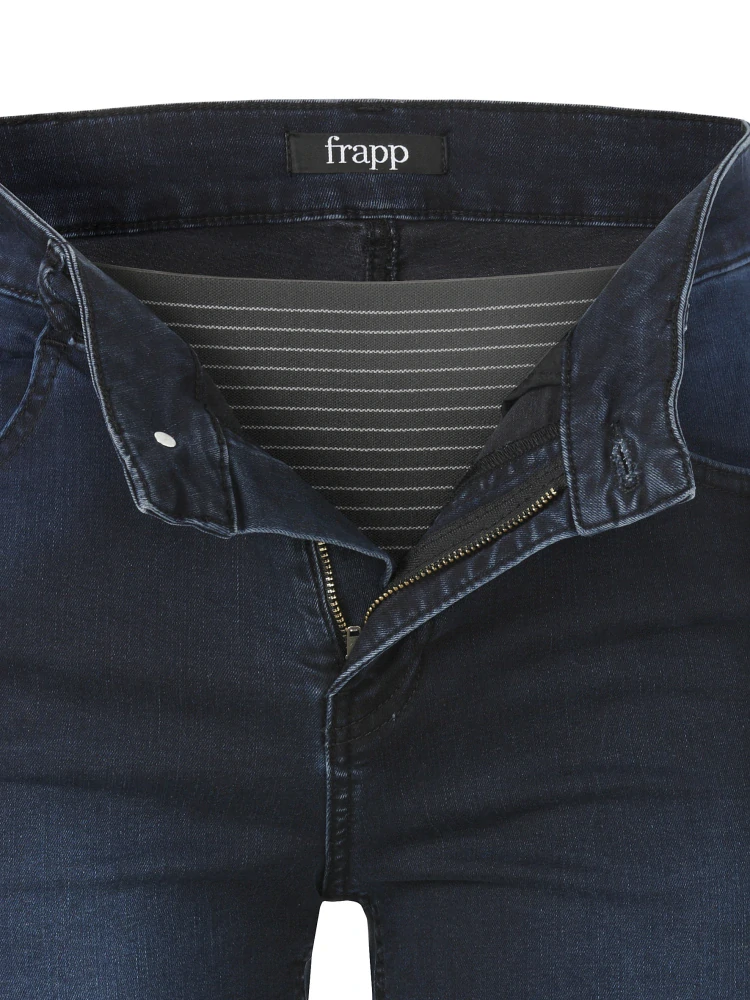 Via appia jeans s vsadkou tmavě modré