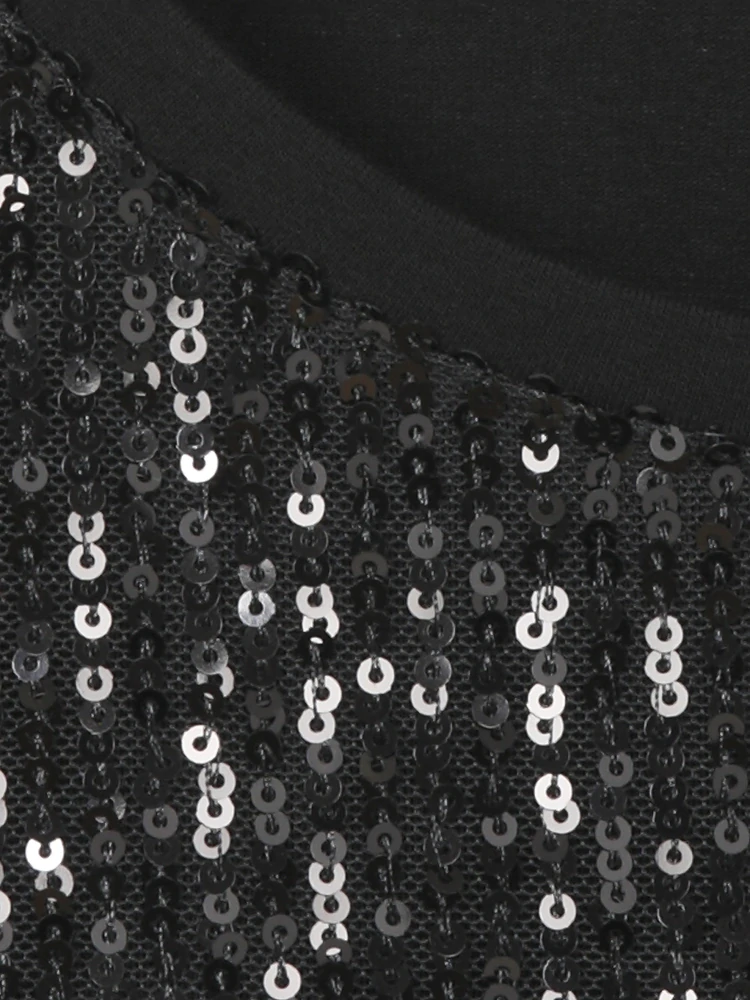 Via appia černé triko s flitry