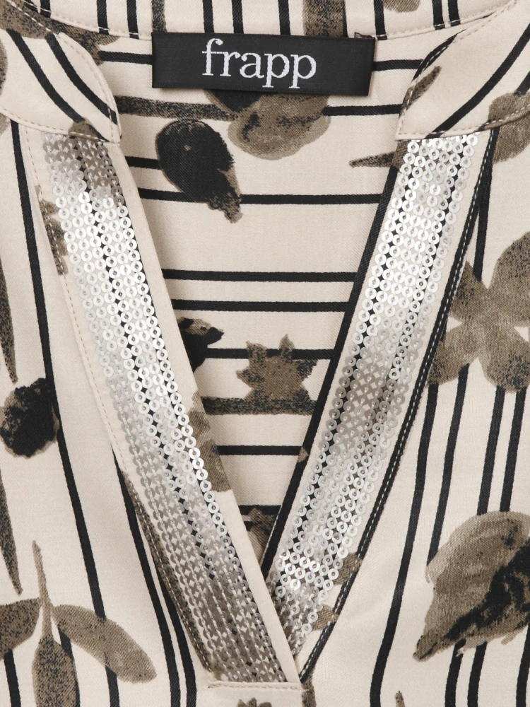 Frapp halenka s béžovými květy