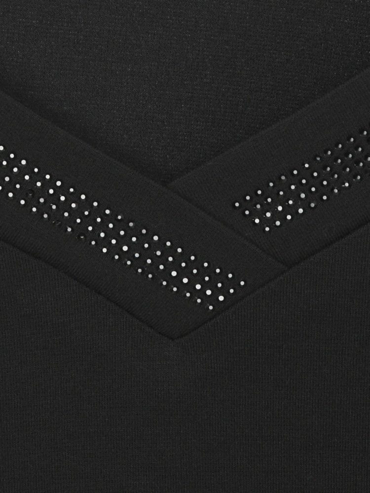 Via appia černé triko 3/4 rukáv