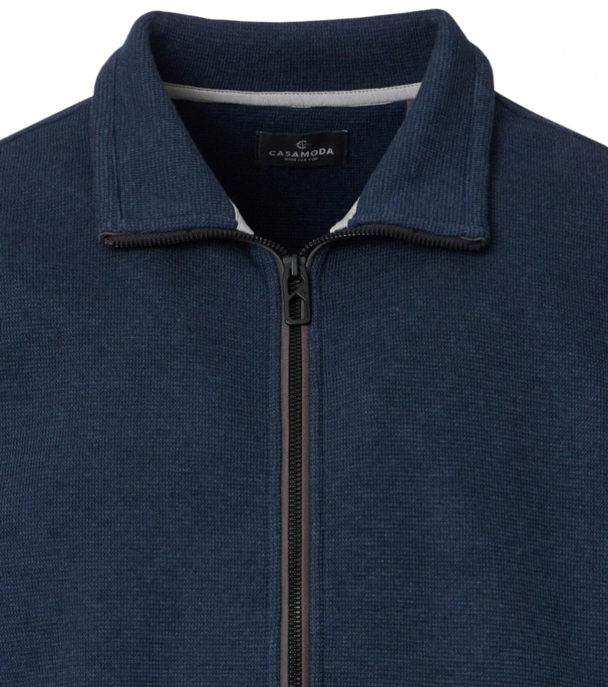Casamoda tmavě modrá pánská propínací mikina