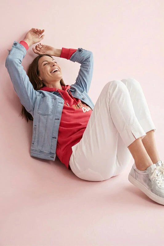 KS malinová mikina s kapucí