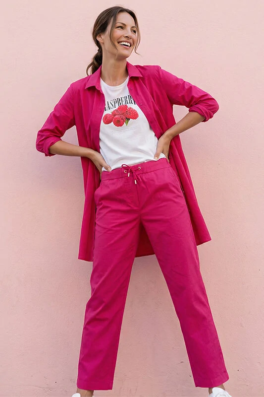 Kenny S malinové košilové šaty 