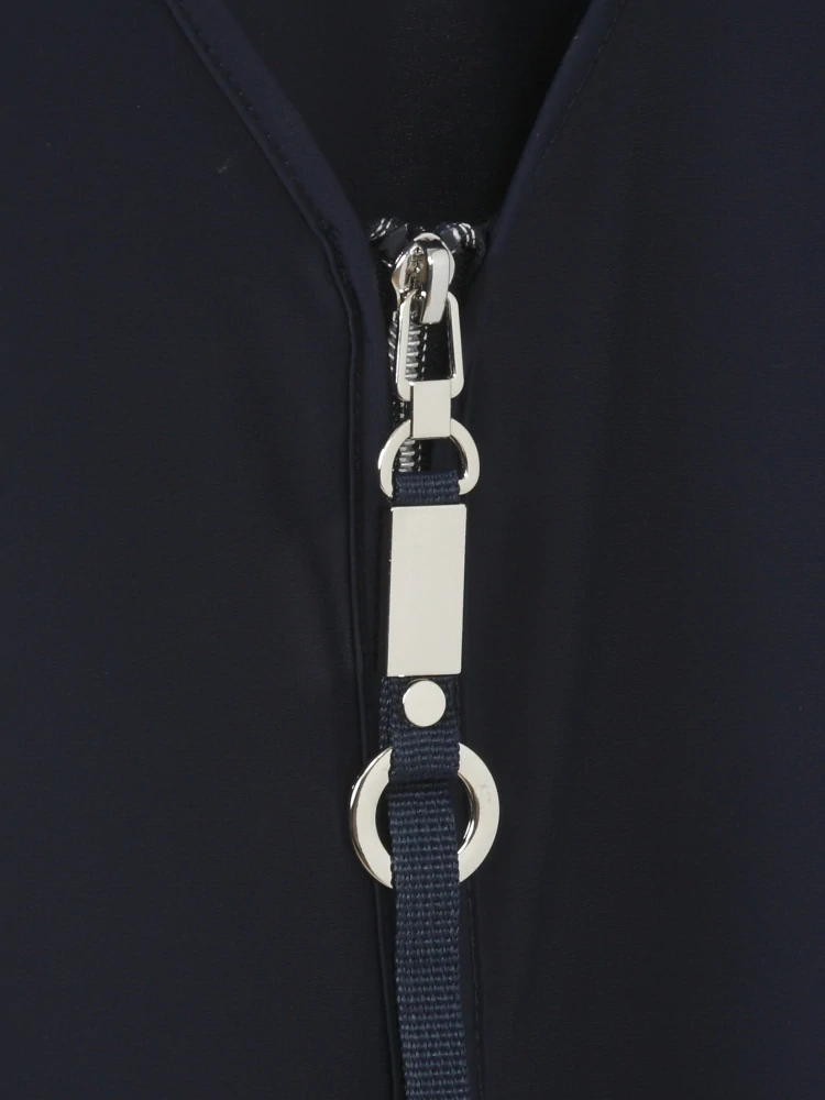 Via appia due tmavě modrá halenka se zipem