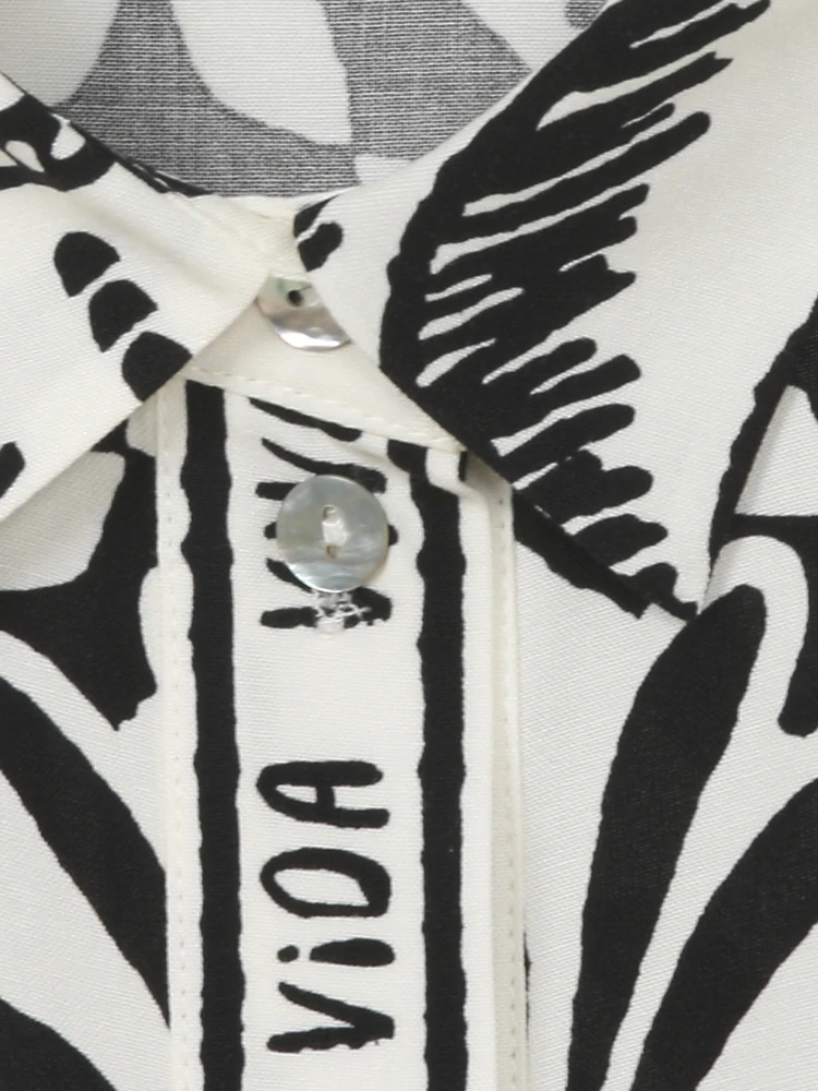 Via appia due černo-krémová propínací halenka