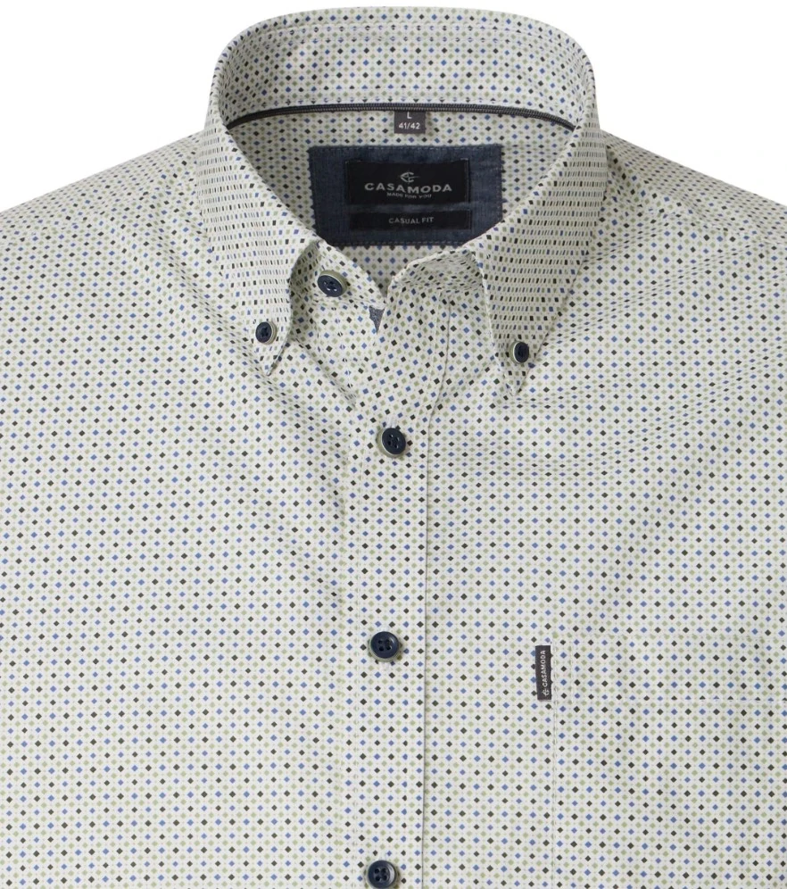 Casamoda mandlová košile s potiskem s krátkým rukávem