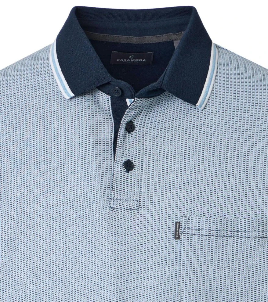 Casamoda šedo-modrá polokošile s krátkým rukávem