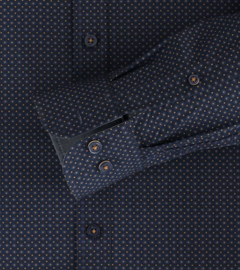 Casamoda tmavě modrá košile se vzorkem