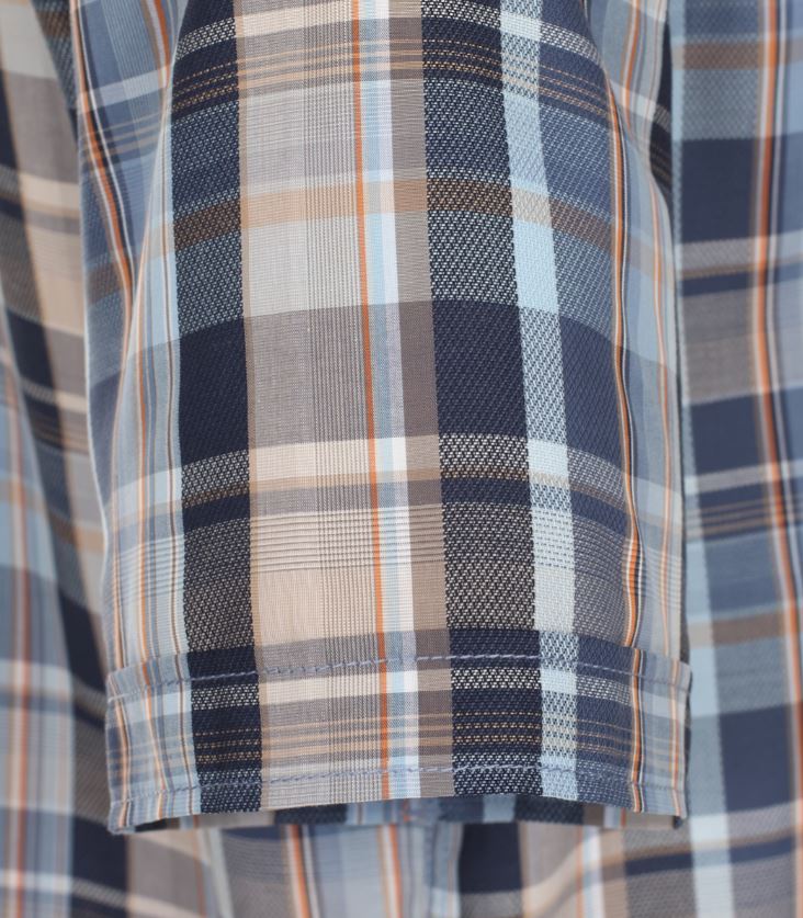 Casamoda pánská košile s krátkým rukávem modrá kostka