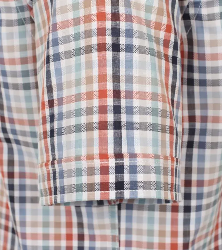 Casamoda kostkovaná košile s krátkým rukávem