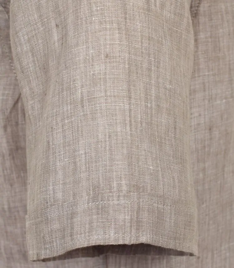 Casamoda lněná košile s krátkým rukávem béžová