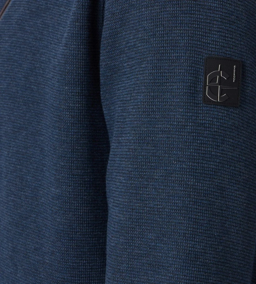 Casamoda tmavě modrá pánská propínací mikina