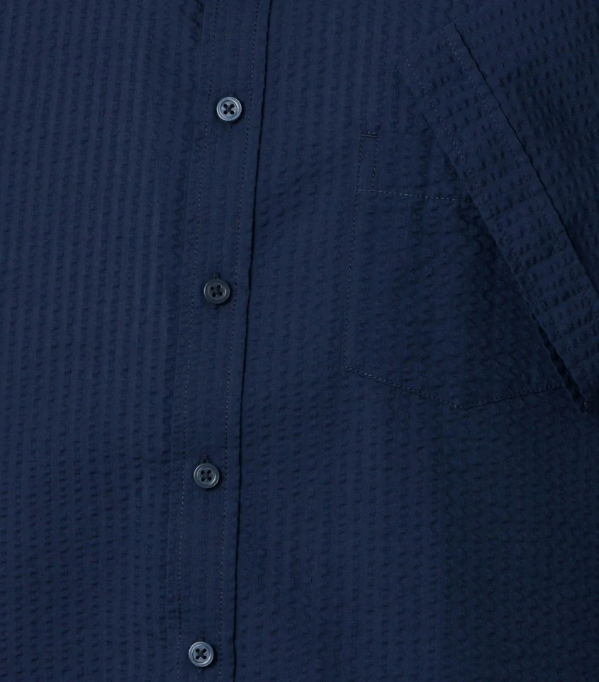 Casamoda tmavě modrá košile s krátkým rukávem