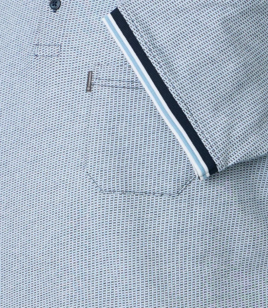 Casamoda šedo-modrá polokošile s krátkým rukávem